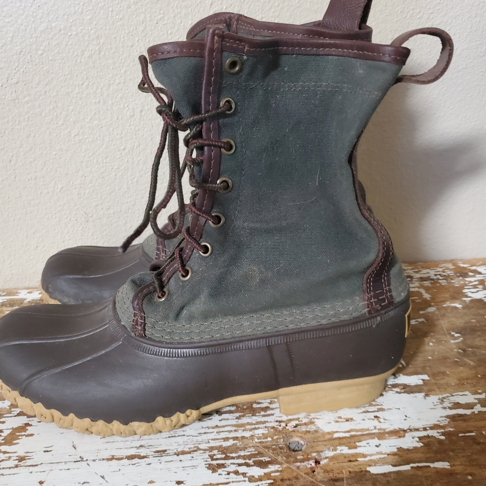 Mens Main Hunting Canvas Boots Size 9